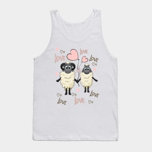 Valentines Sheep - Happy Valentine's day Tank Top